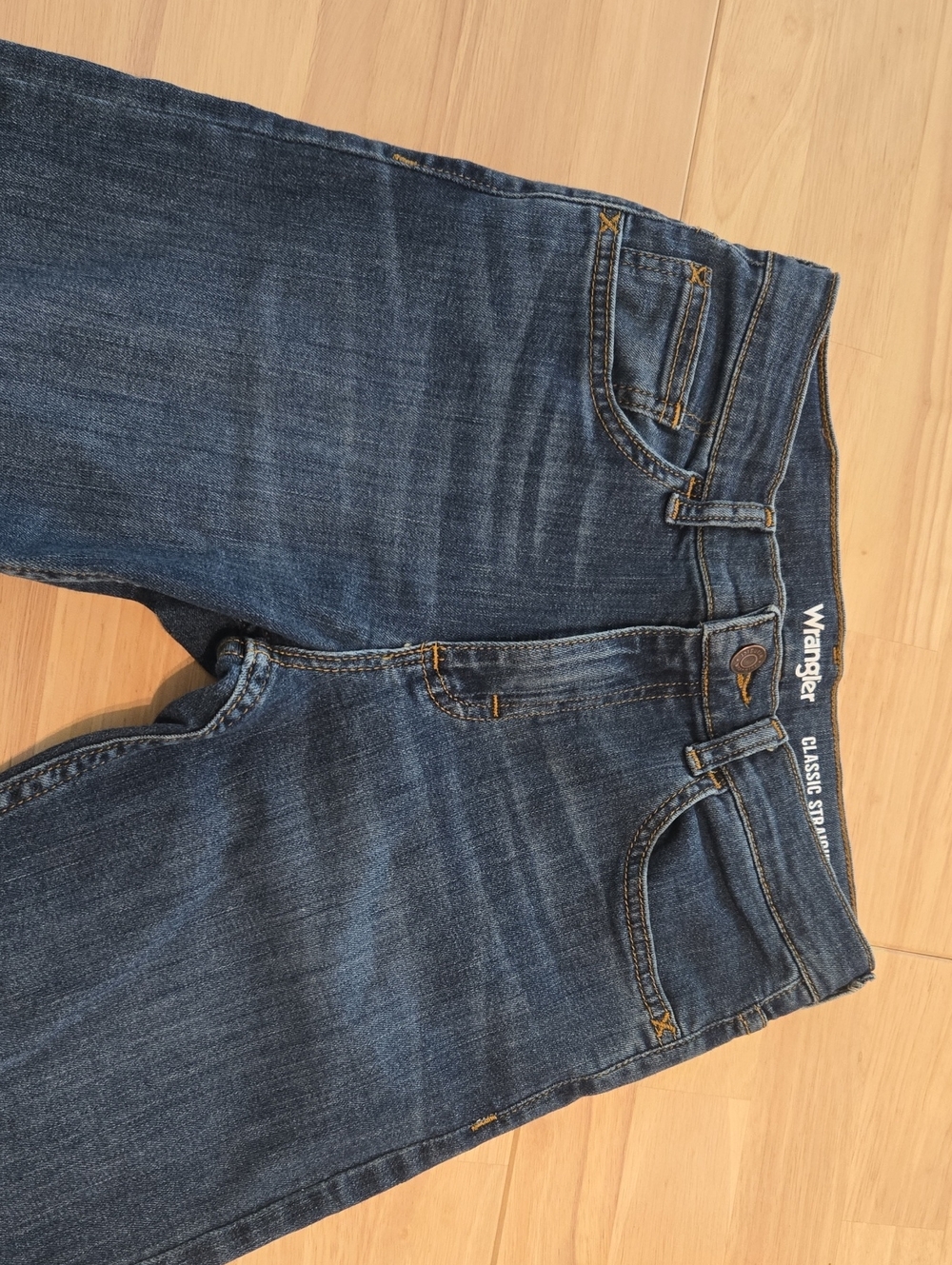 Boys Wrangler Dark Blue Straight-Leg Jeans